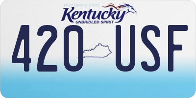 KY license plate 420USF