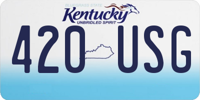 KY license plate 420USG