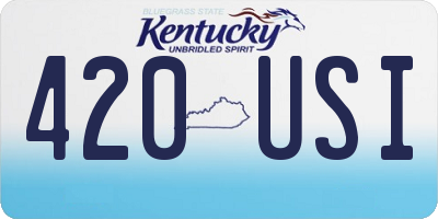 KY license plate 420USI