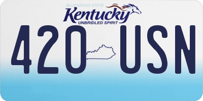 KY license plate 420USN