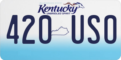 KY license plate 420USO