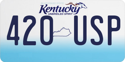 KY license plate 420USP