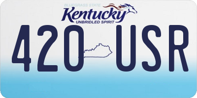 KY license plate 420USR