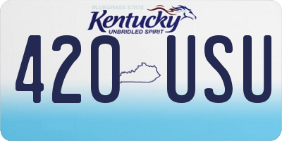 KY license plate 420USU
