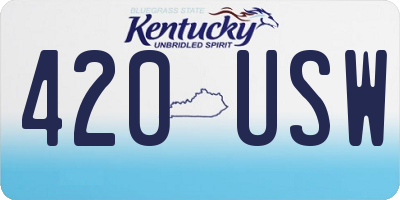 KY license plate 420USW