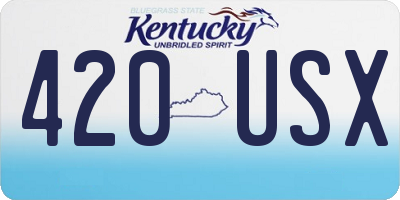 KY license plate 420USX