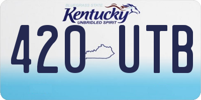 KY license plate 420UTB