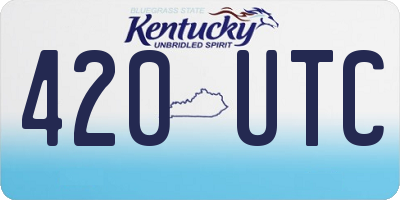 KY license plate 420UTC