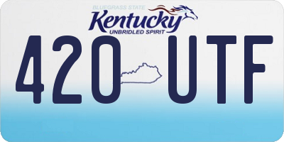 KY license plate 420UTF