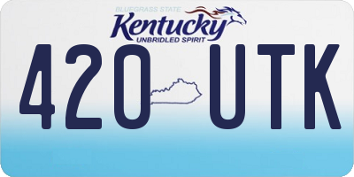 KY license plate 420UTK