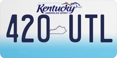 KY license plate 420UTL