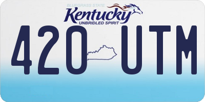 KY license plate 420UTM