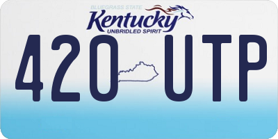 KY license plate 420UTP