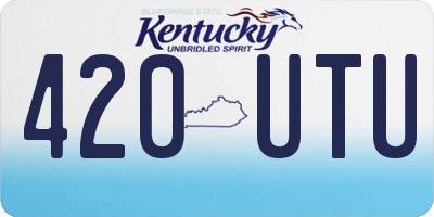 KY license plate 420UTU