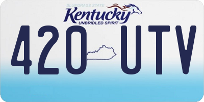 KY license plate 420UTV
