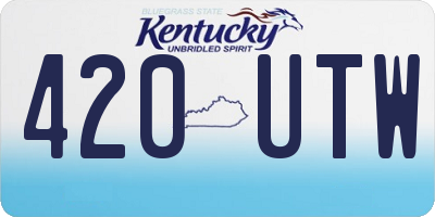 KY license plate 420UTW