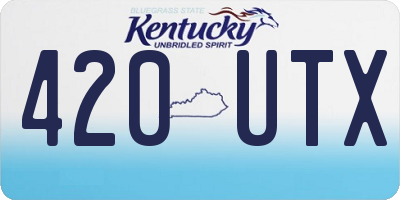 KY license plate 420UTX