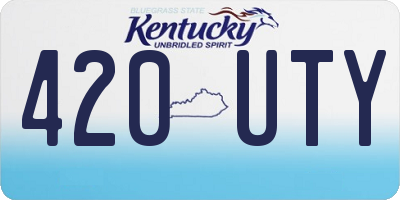KY license plate 420UTY