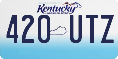 KY license plate 420UTZ