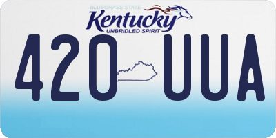 KY license plate 420UUA