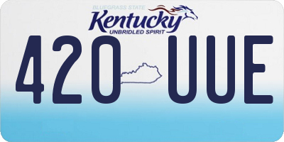 KY license plate 420UUE