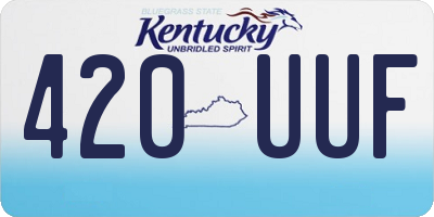 KY license plate 420UUF