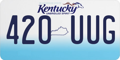 KY license plate 420UUG
