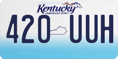 KY license plate 420UUH
