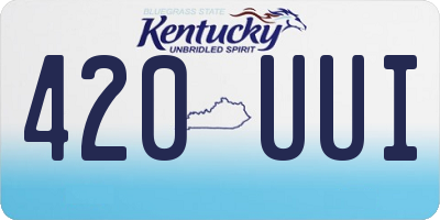 KY license plate 420UUI