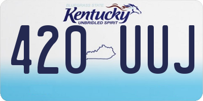 KY license plate 420UUJ
