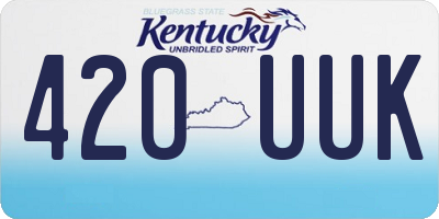 KY license plate 420UUK