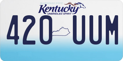 KY license plate 420UUM