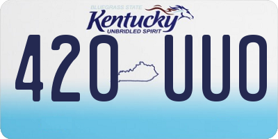 KY license plate 420UUO