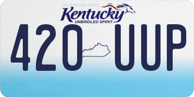 KY license plate 420UUP