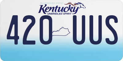 KY license plate 420UUS
