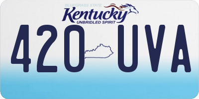 KY license plate 420UVA