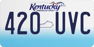 KY license plate 420UVC