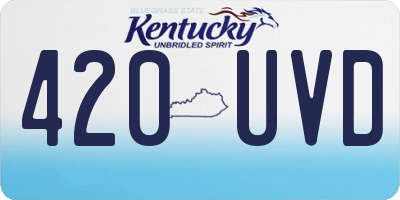 KY license plate 420UVD