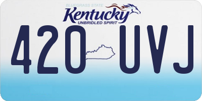 KY license plate 420UVJ