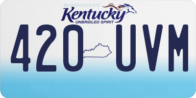 KY license plate 420UVM