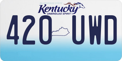 KY license plate 420UWD