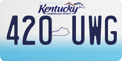KY license plate 420UWG