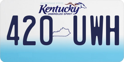KY license plate 420UWH