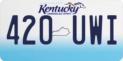 KY license plate 420UWI