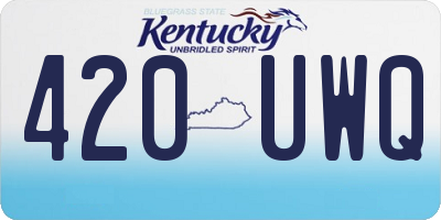 KY license plate 420UWQ