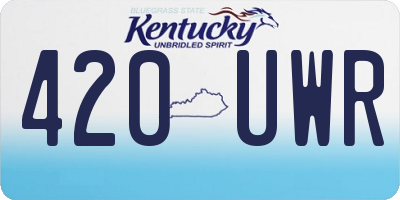 KY license plate 420UWR