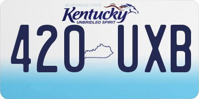 KY license plate 420UXB