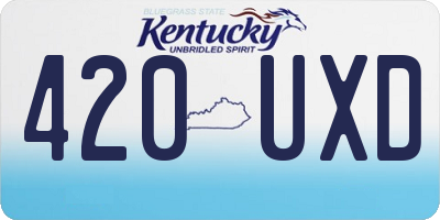 KY license plate 420UXD