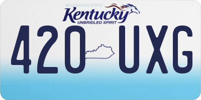 KY license plate 420UXG
