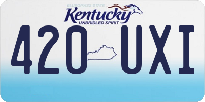 KY license plate 420UXI